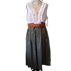 Eliza J Sleeveless V-neck Colorblock Midi Dress. Size 18W. NWT